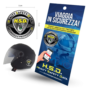 H.S.D. Healty Safety Data adesivo nero